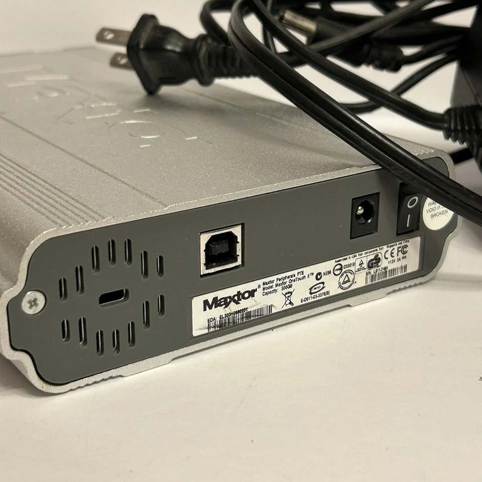 Maxtor OneTouch 300GB External Hard Drive USB 2.0 w/ Power Supply – Tested - Image 4 of 4
