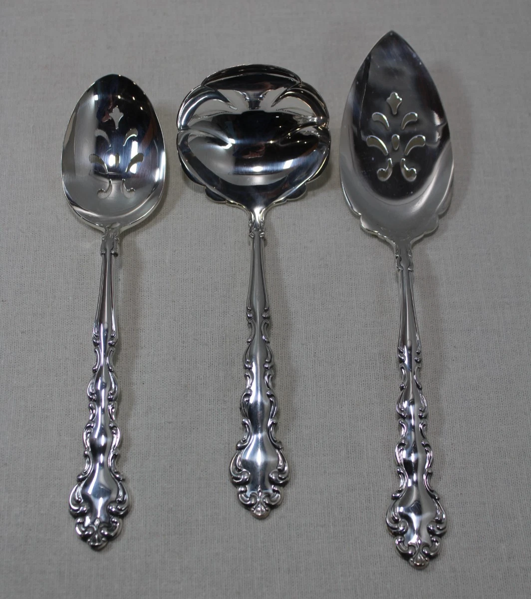Modern Baroque Oneida Community Stainless Flatware Ladle Serving Spoon +