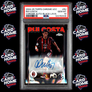Rui Costa /10 Autograph Topps Auto PSA 10 CA RU 2024 25 TOPPS Chrome UCC