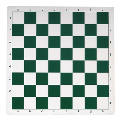 WE Games Tournament Roll Up Chess Board - Vinyl with Green Squares 1