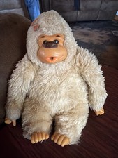 Gonga Beige Gorilla Monkey Russ Berrie Soft Toy Plush Sucks Thumb Vintage RARE