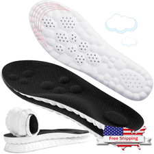 4D Breathable Cloud Insole  Arch Support  Black, US M 9-12.5 