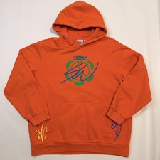 Adidas Originales Aventura Sudadera con Capucha Para Hombres XL Naranja Flor Gráfico Pullover HI3303
