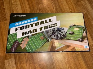 Grid Iron Football CornHole Bean Bag Toss Game Set, Portable Size With Bags. NEW