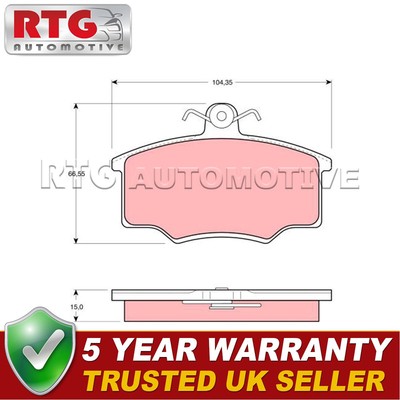 RTG Front Brake Pads Set Fits Audi Coupe 80 90 1.7 1.8 2.0 2.1 2.2