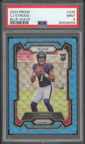 2023 Panini Prizm CJ Stroud Blue Wave /199 PSA 9