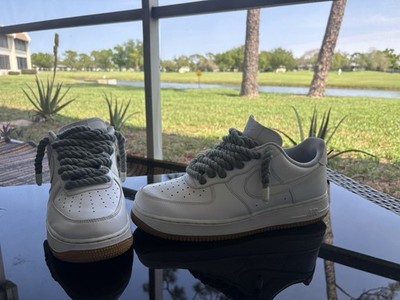 Nike Air Force 1 Low Top White Gum Leather Lace Up Men's Sneakers