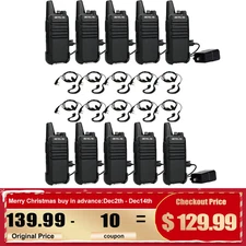 Retevis RT22 Walkie Talkies Two Way Radio Long Range VOX For School/Store 10Pack