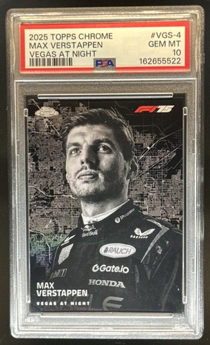 2025 Topps Chrome F1 Max Verstappen Vegas at Night SP #VGS-4 PSA 10 GEM MINT