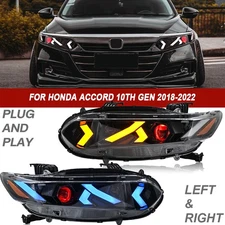 USED Fit Honda Accord 10th Gen 2018-2022 Front Lamp Red Devil Eye LED Headlights