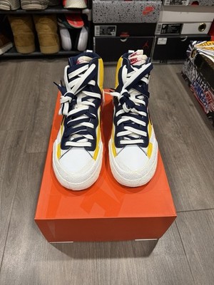 Nike Sacai Blazer Mid Varsity Maize Midnight Navy BV0072-700 New Men's Size 9.5
