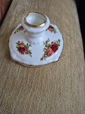 Vintage Royal Albert Bone China England Old Country Roses Candle Stick Holder