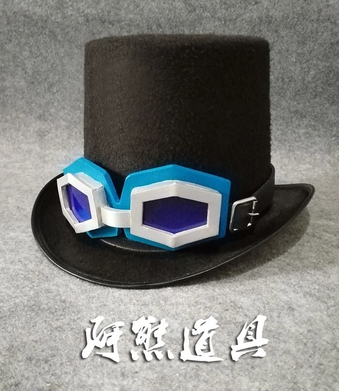 Sabo Cosplay Black Wool Hat Blue Goggles