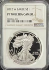 ⭐️2012-W American Silver Eagle -1 oz -NGC PF70 Ultra Cameo - Flawless -