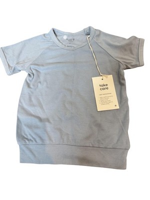 Kyte Baby Shirt Kids 3T Blue Short Sleeve Bamboo Crewneck Basic Top Tee