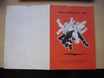 Folk Music Programme Folk Festival Royal Albert Hall 17-18 February 1978