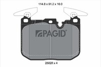 Bremsbelagsatz Scheibenbremse Pagid T2689N FüR BMW X2 F39 1Er F40 2Er F44 X1 F48