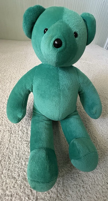 Vintage North American Bear Co 1984 Baby Bare Bears green soft velvet 13''