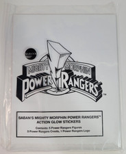 Mighty Morphin Power Rangers Action Glow Stickers 1995 Sealed Saban Avon