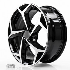 4 Neue 16 Zoll Felgen 5x100 passend für POLO SPORT VW Black Polish