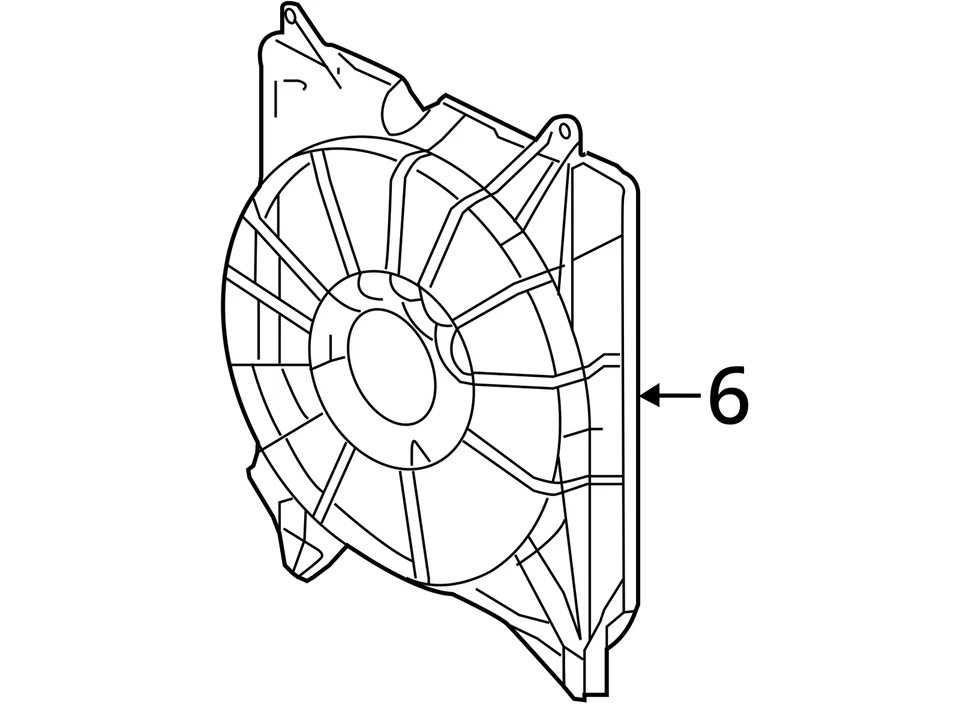 Cubierta del ventilador de refrigeración del radiador 13-17 Honda Accord 15-20 Acura TLX 2.4 19015-5A2-A02 Foto 4 de 4