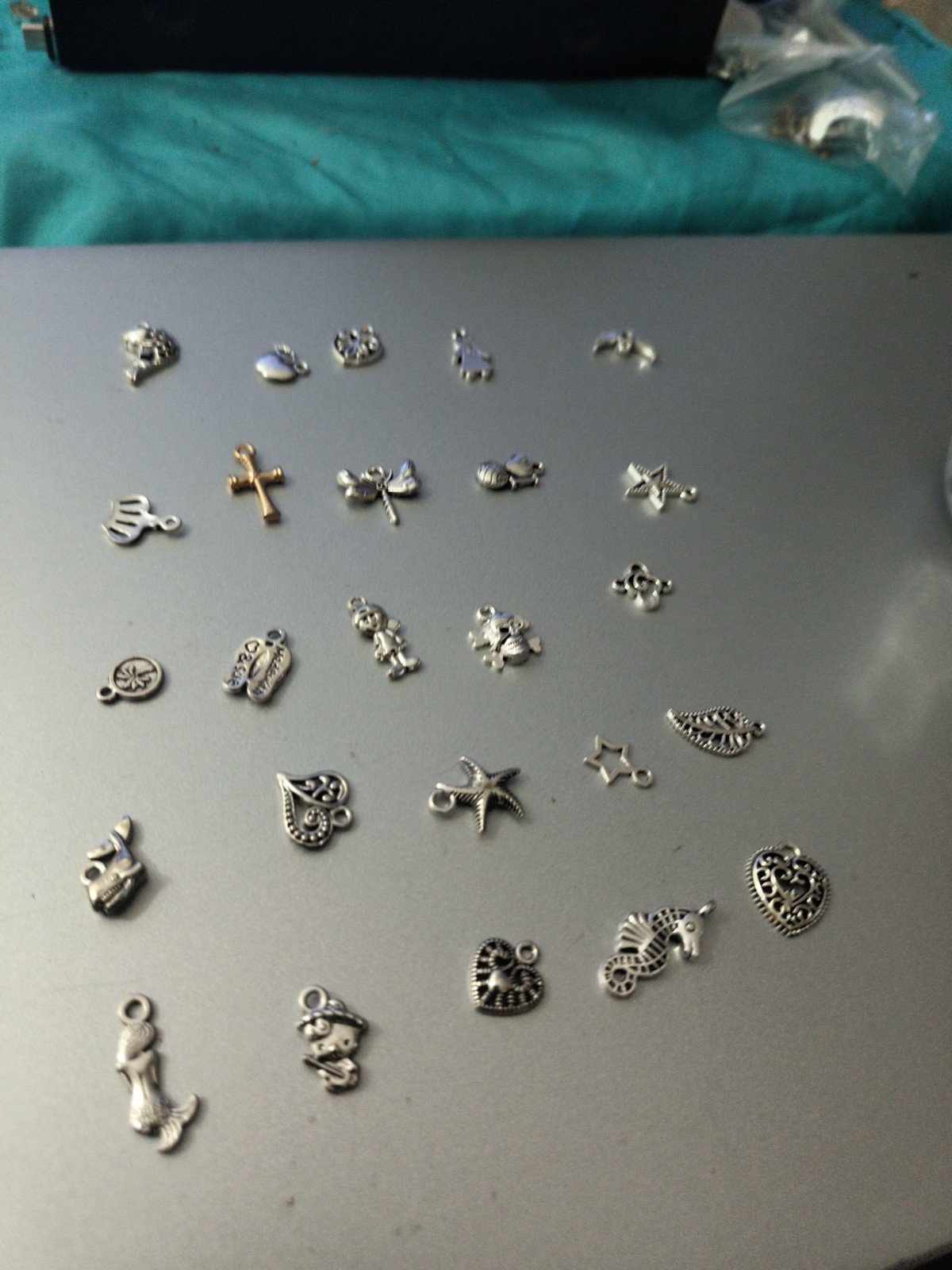Lot of 25 Jewelry Making Charms For Necklaces Lot #5023.
