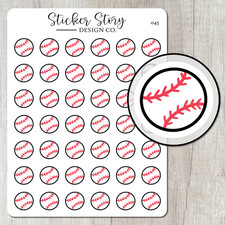 Baseball Planner Stickers, Baseball Game Func...