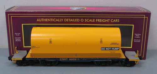Coche plano de alta resistencia MTH 20-98399 O CSX 47' con cubierta #600511 EX/caja | Condition: Used