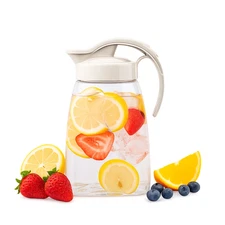 High Heat Resistant 1.4qt Airtight Water Pitcher with Lid, Coffee Juice Tea Jug