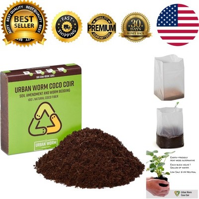 Sustainable 100% Organic Coco Coir Soil Block - Ideal for Gardens and Reptiles