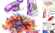 100 Pcs Sewing Clips for Fabric Plastic Clips for Sewing Multicolor 100pcs 