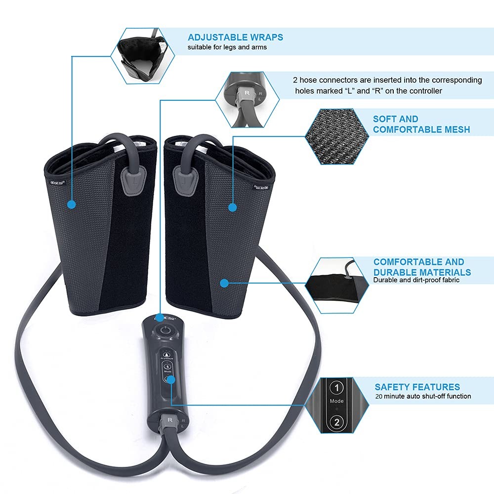 CINCOM Leg Massager for Circulation and Pain Relief Air Compression Calf Mass...