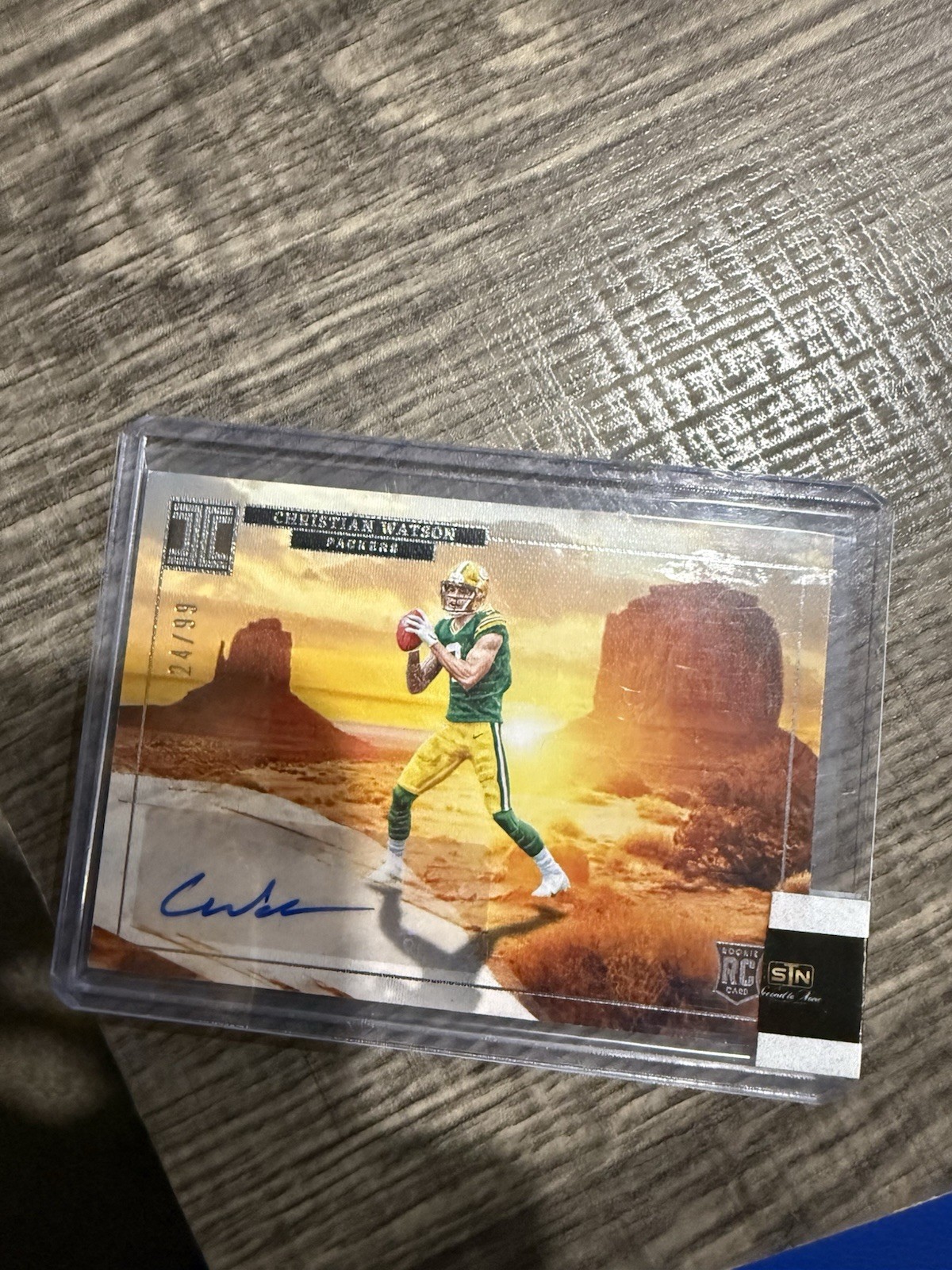 Christian Watson Panini Impeccable Rookie Landscape Autographs #RLACWA Bronze