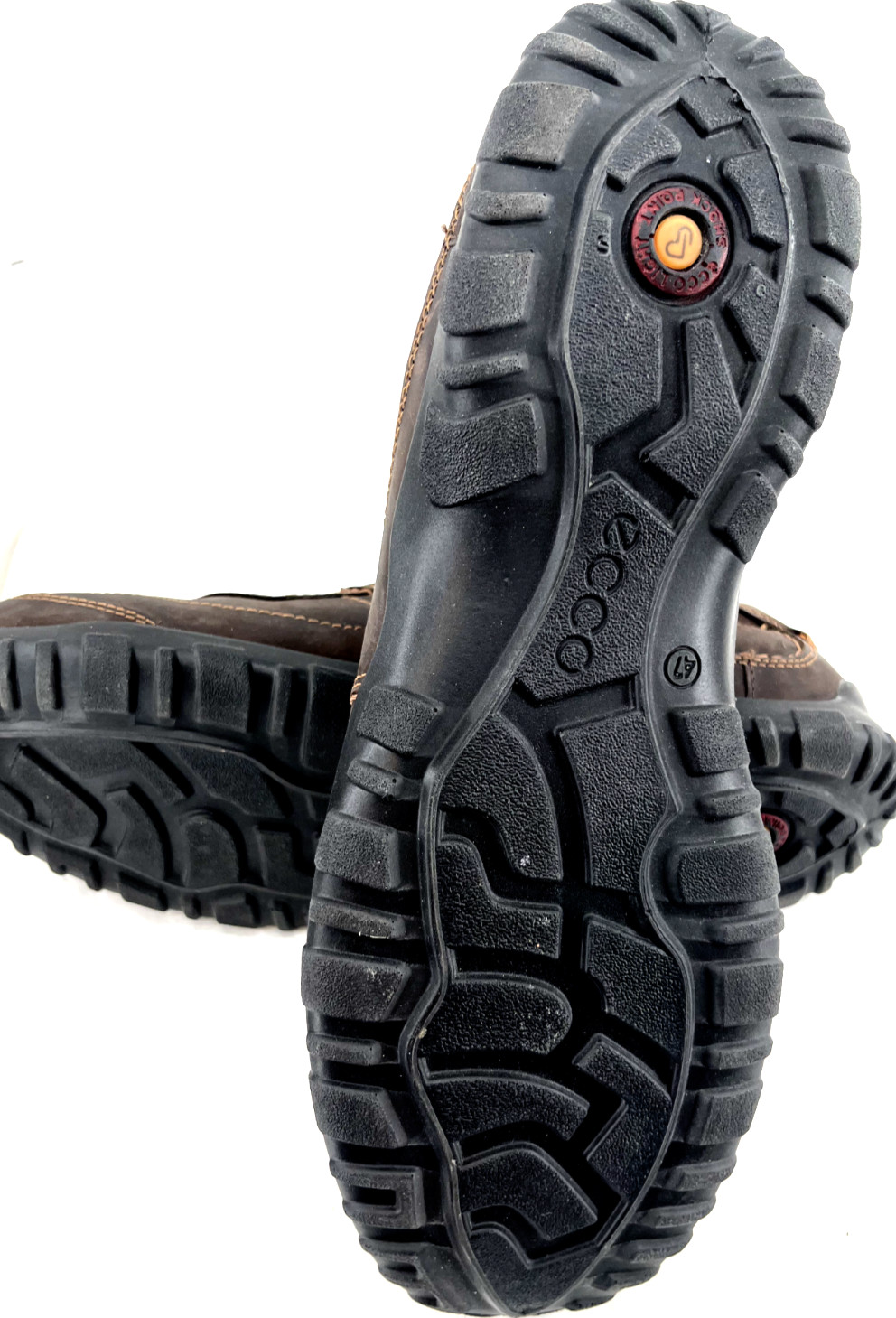 ECCO Arch Support Brown Leather Slip On Casual Shoes … Gem