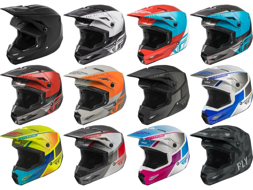 Fly Racing Kinetic Straight Edge Drift Tactic Helmet Motocross MX