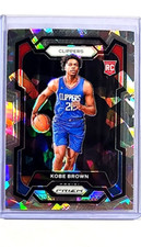 2023 2023-24 Panini Prizm Silver Cracked Ice Prizms #144 Kobe Brown RC Rookie
