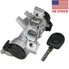 Ignition Switch With Lock Cylinder Key For VW Golf Jetta Rabbit Audi 2006-2011