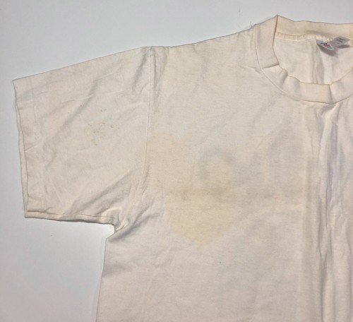 VTG Mossimo Bulilt Bulldog Graphic T-Shirt L Ivory Single Stitch Sakte USA Made - Picture 5 of 9