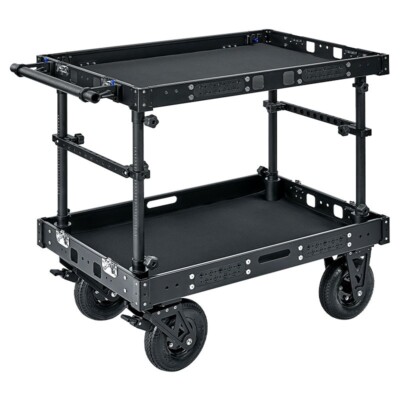 2-Tier Foldable Camera Cart w/ 300KG Load for Film Video & Photo Production