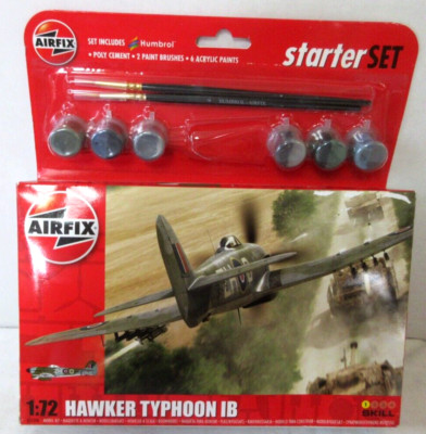Airfix Hawker Typhon IB W/ Paints & Brush 1:72 Scale Plane Model A55208  no glue