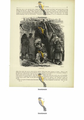 Pawnee Camp, USA, Buchillustration, um 1880