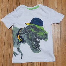 Tommy Bahama Kids T-shirt Size S 5/6 Dinosaur with Hat  Headphones
