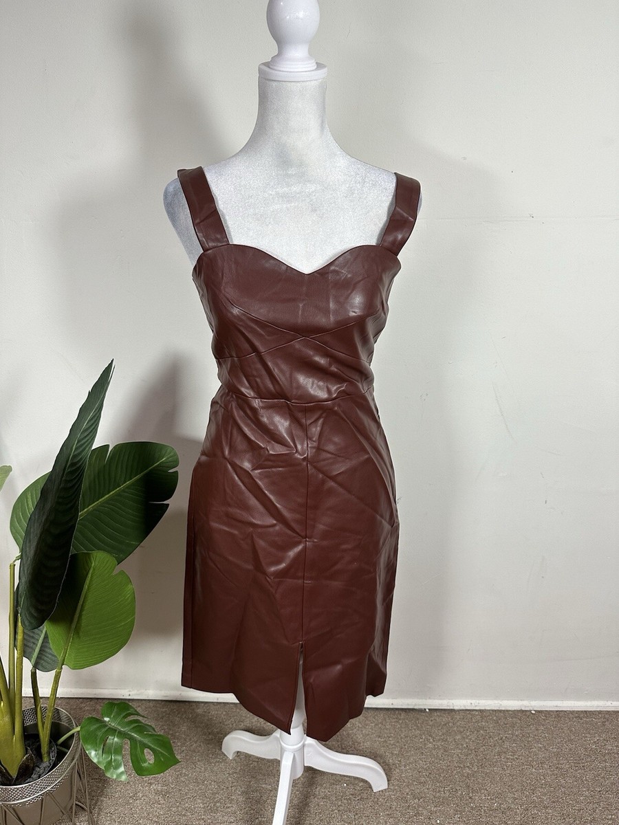 French Connection Womens Crolenda Faux Leather Sleeveless Sheath Dress Size 0 | eBay French Connection Womens Crolenda Faux Leather Sleeveless Sheath Dress Size 0 | eBay