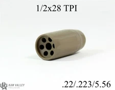Kaw Valley Precision .223/5.56 Linear Comp 1/2x28  Flat Dark Earth