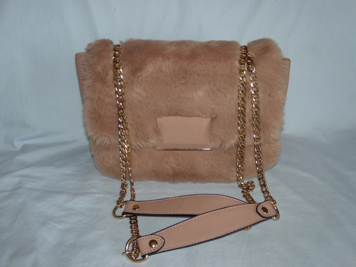 NEW River Island Tan Fur Clutch Bag eBay