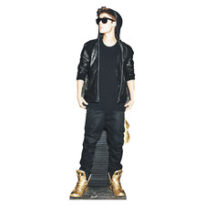SC581 Justin Bieber Hoodie and Gold Shoes Cardboard Cutout Standee Standup