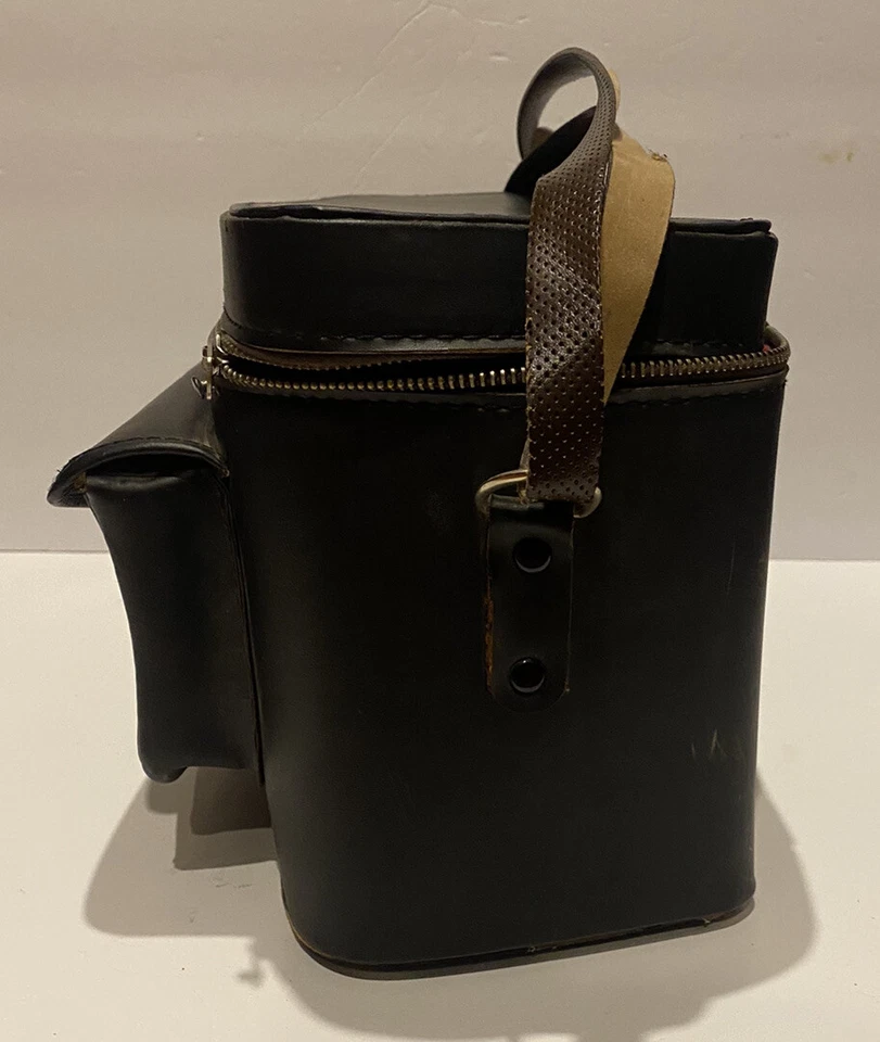 Coast Vintage Leather Camera Bag Black Hard Shell Travel Bag Case Japan - Image 2 of 4