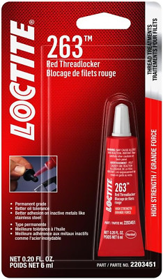 263 Automotive Threadlocker Red   High Strength Thread Lock, General Purpose App
