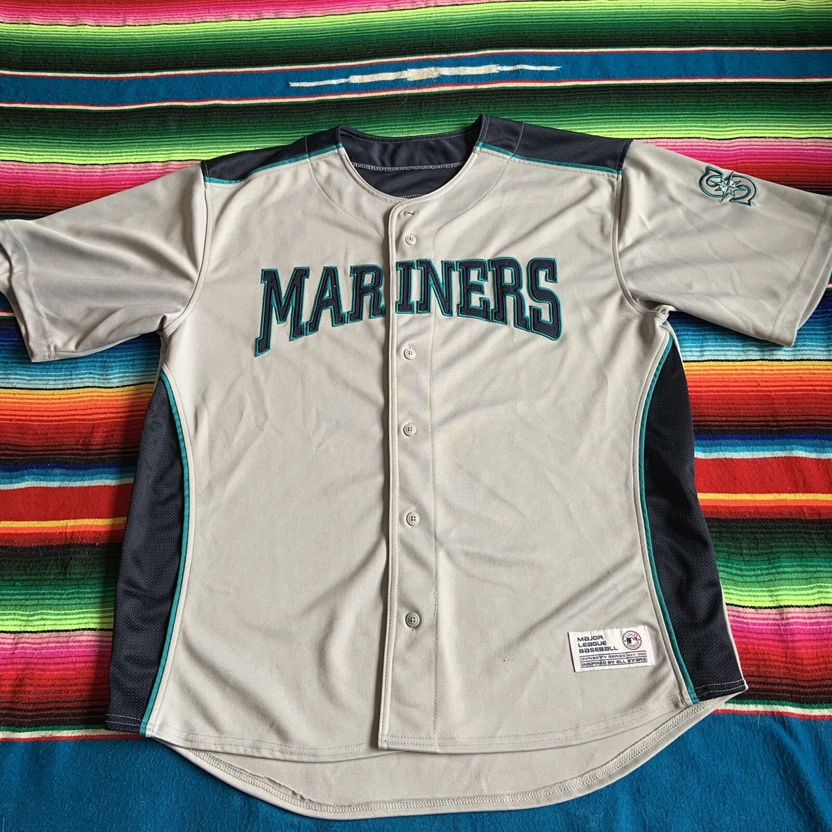 Seattle Mariners Baseball Jersey Dynasty Series Gray Size XL