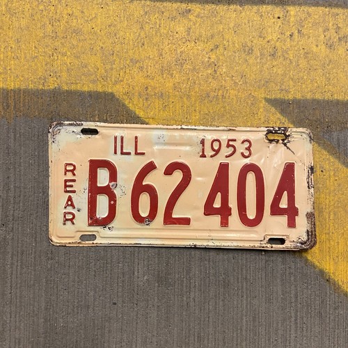 1953 Illinois B Truck License Plate B 62404 Garage Auto Car Show 404 eBay